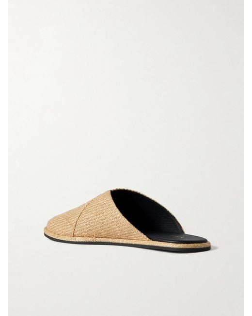 Neous White Attik Raffia Mules