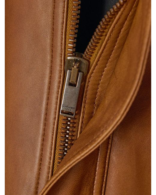 Saint Laurent Brown Leather Jacket