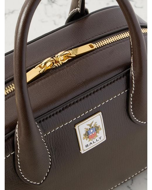 Bally Brown Unda Appliquéd Leather Tote
