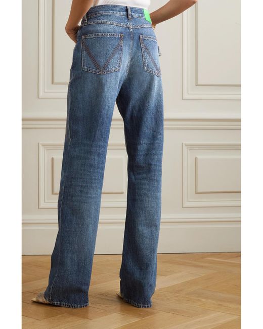 Bottega Veneta Blue High-Rise Straight-Leg Jeans