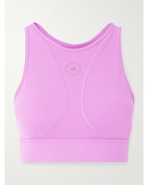 Adidas By Stella McCartney Pink Truestrength Sport-Bh Aus Recyceltem Stretch-Material
