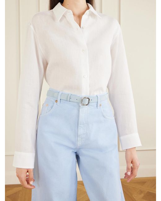 Gabriela Hearst Blue Elster Suede Belt