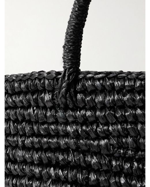 Sensi Studio Black Large Straw Tote