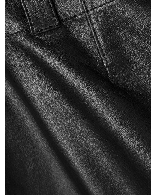Proenza Schouler Black Noland Leather Wide-Leg Pants
