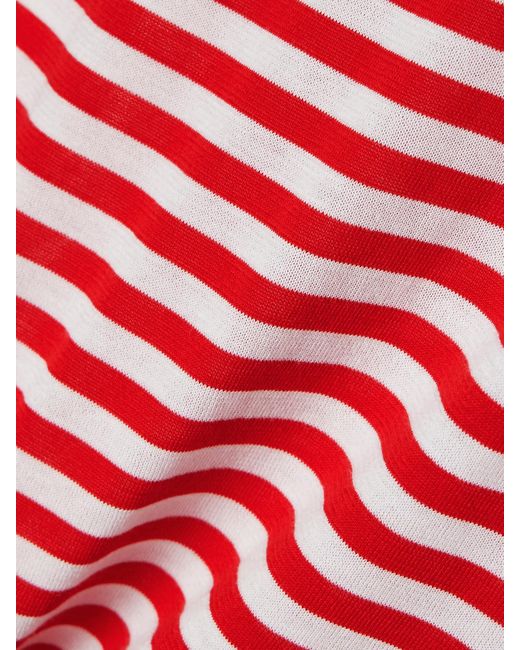 High Sport Red Owen Striped Cotton T-Shirt