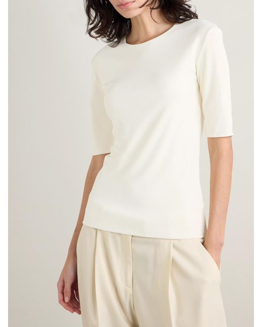 T-Shirt En Crêpe Jil Sander en coloris White