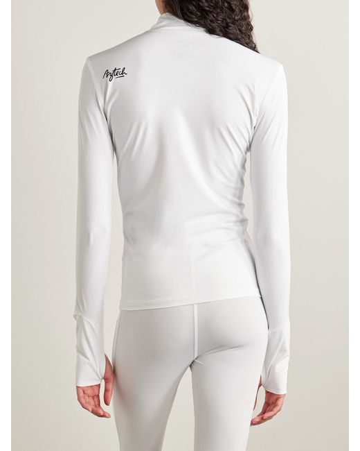 Aztech Mountain White Next To Skin Stretch-Jersey Turtleneck Base Layer