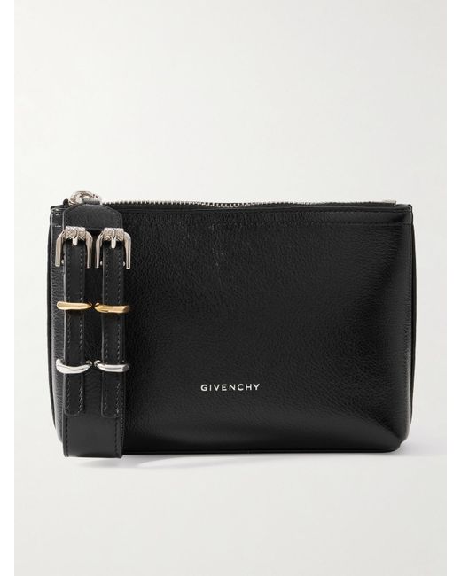 Givenchy Black Voyou Kleine Clutch Aus Strukturiertem Leder