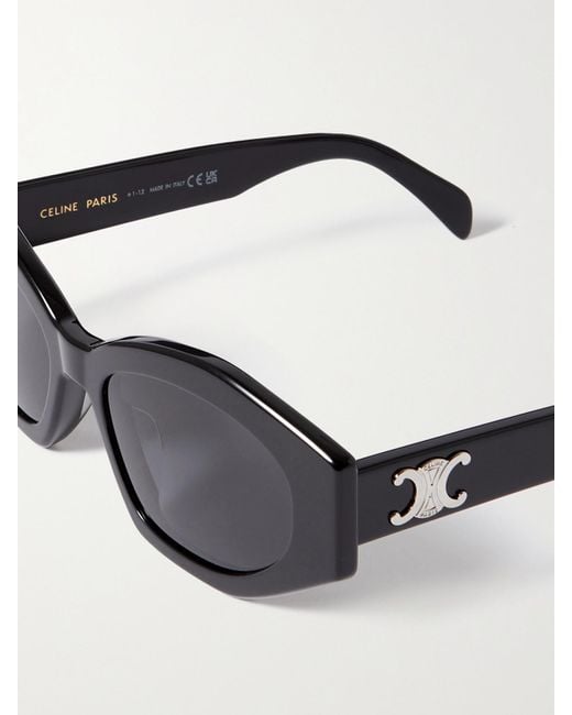 Céline Black Triomphe Cat-Eye Acetate Sunglasses