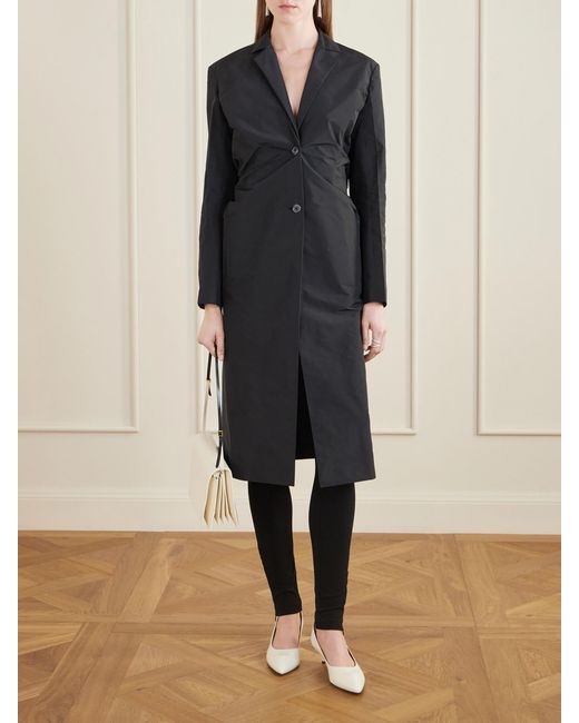 Jil Sander Black Shell Coat