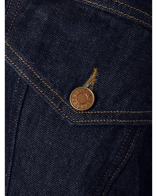 Agolde Blue Merritt Belted Denim Jacket