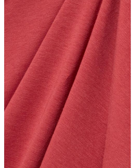Another Tomorrow Red Stretch-Jersey Midi Dress