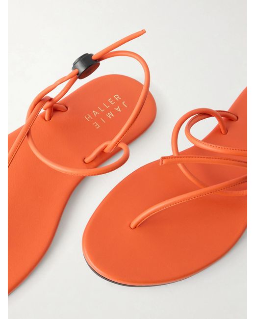 Jamie Haller Pink The String Theory Leather Thong Sandals