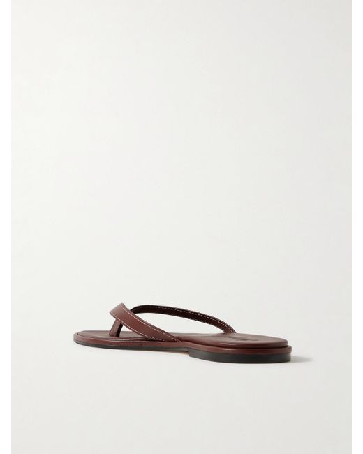 Aeyde White Melody Zehensandalen Aus Leder
