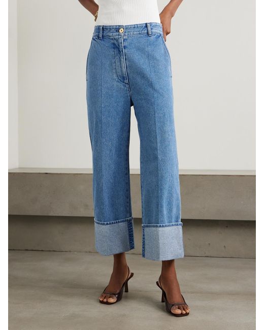 Patou Blue Iconic Hoch Sitzende Jeans Mit Geradem Bein