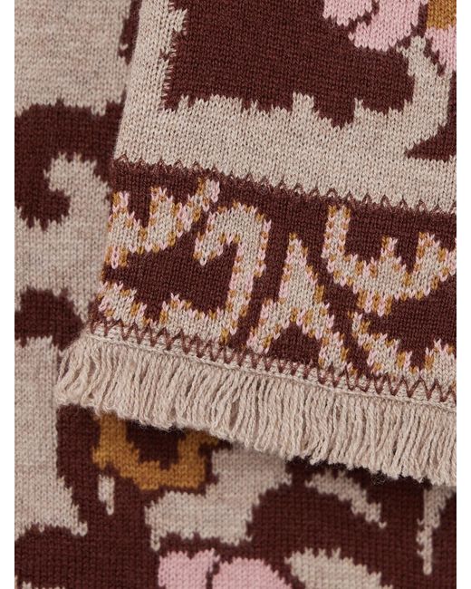 Cara Cara Multicolor Livi Frayed Wool And Cotton-Blend Jacquard-Knit Cardigan