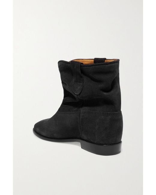 Isabel Marant Black Crisi Suede Ankle Boots