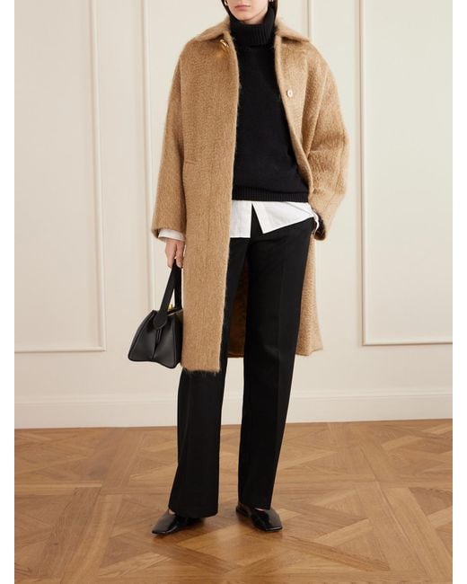 Joseph Natural Alger Brushed Wool And Mohair-Blend Coat