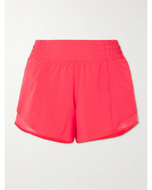 lululemon athletica Red Hotty Hot High-Rise Lined Shorts