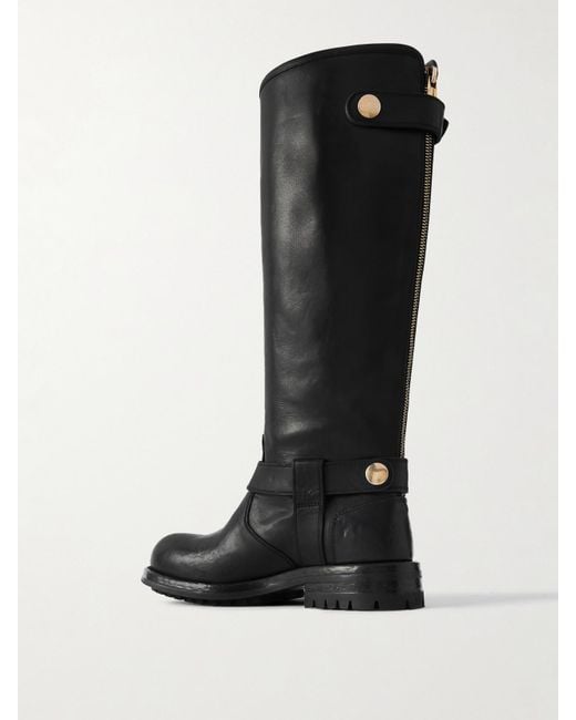 Dolce & Gabbana Black Like A Virgin Bikerstiefel Aus Leder