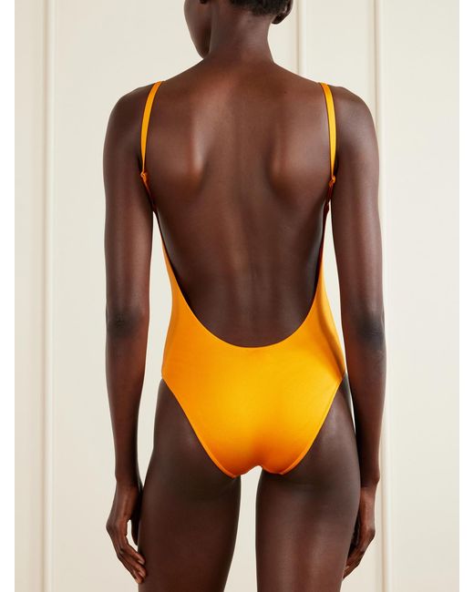 Dolce & Gabbana Yellow Logo-Embellished Jersey One-Piece