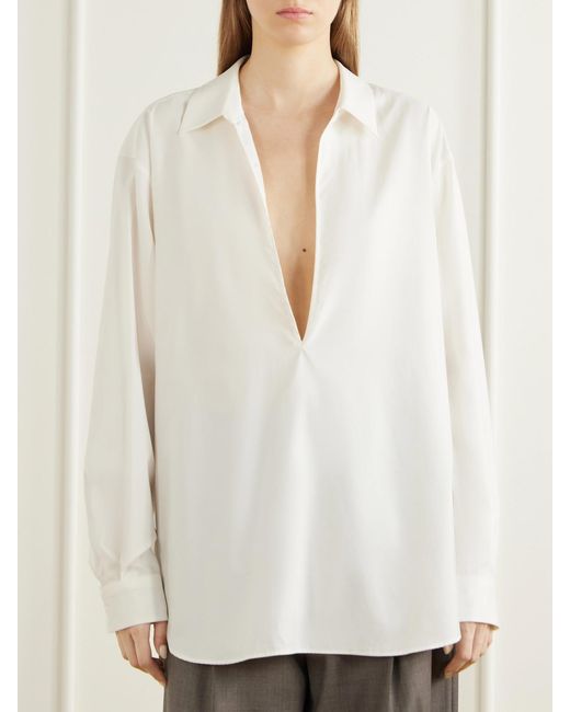 Ssstein White Skipper Cotton Shirt