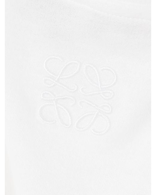 Haut Raccourci En Jersey De Coton Mélangé À Nœuds X Paula's Ibiza Loewe en coloris White