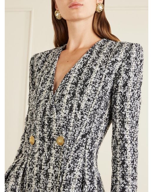 Balmain Black Tweed Mini Dress