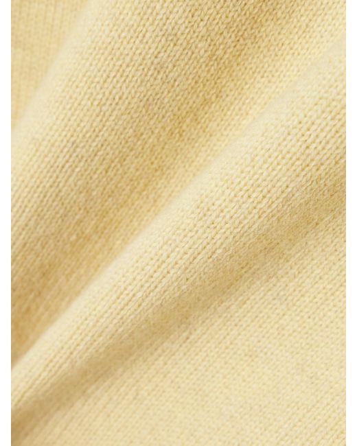 Lemaire Yellow Reversible Wool And Cashmere-Blend Cardigan