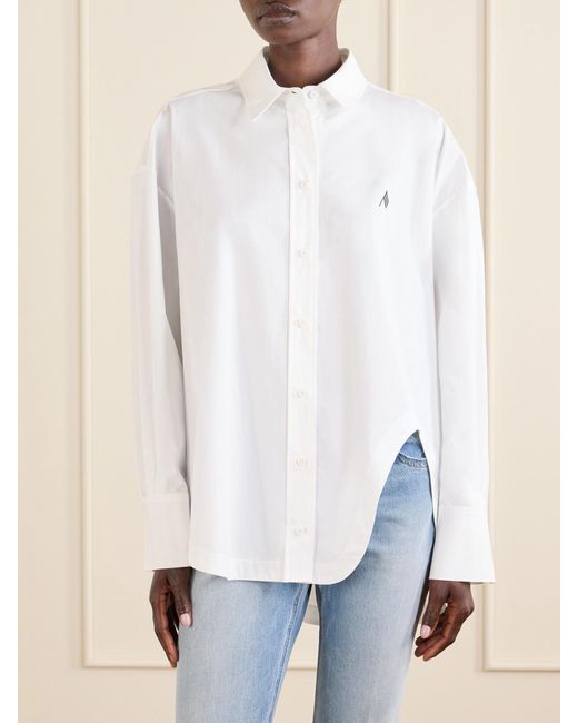 The Attico White Cotton-Poplin Shirt