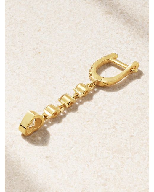 KIMAI Metallic Heart Lover 18-Karat Recycled Laboratory-Grown Diamond Single Earring
