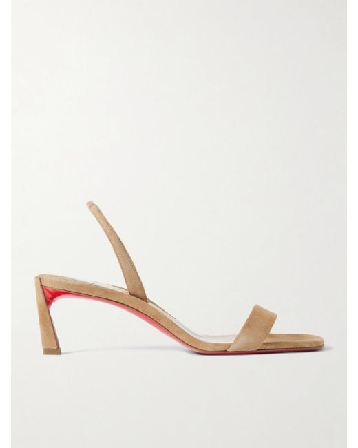 Christian Louboutin Natural O Condora 55 Suede Slingback Sandals