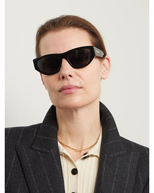 Céline Black Monochroms 01 Sonnenbrille Mit Cat-Eye-Rahmen Aus Azetat
