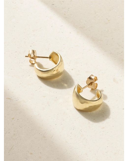 Jennifer Meyer Natural Mini Hammered Creolen Aus 18 Karat