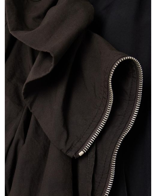Dries Van Noten Black Ruffled Gathered Cotton-Blend Jacket