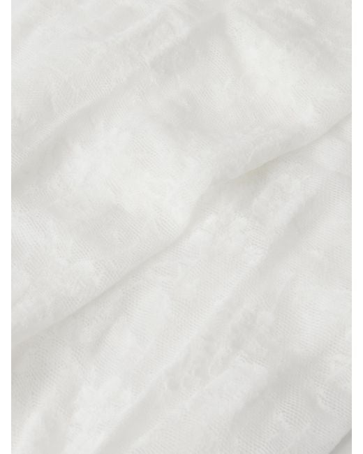 Valentino Garavani White Strumpfhose Aus Stretch-Spitze