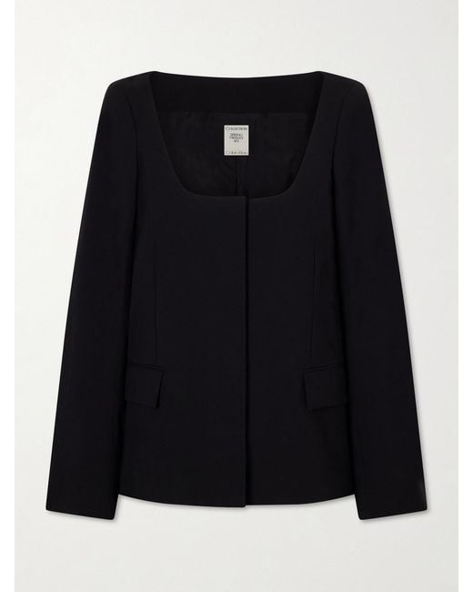 Calvin Klein Black Camille Wool-Twill Jacket