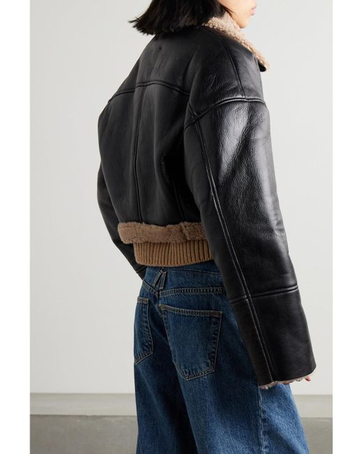 Halfboy Black Cropped Shearling Jacket