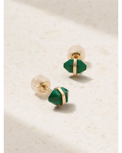Melissa Joy Manning Natural 14-Karat Recycled Malachite Earrings