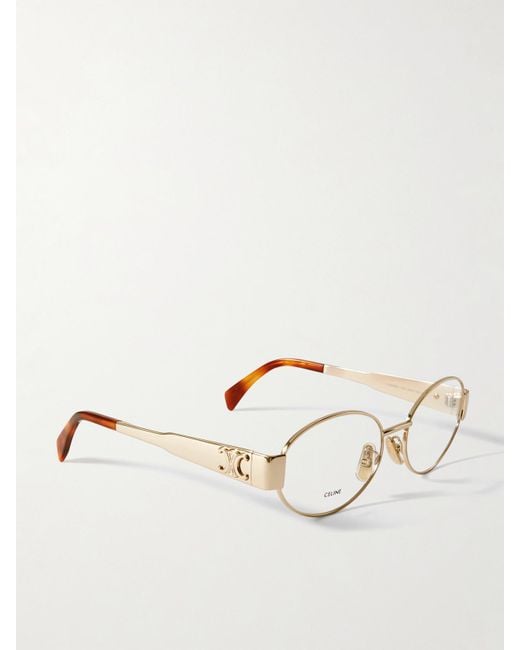 Céline Natural Triomphe Oval-Frame-Tone Optical Glasses