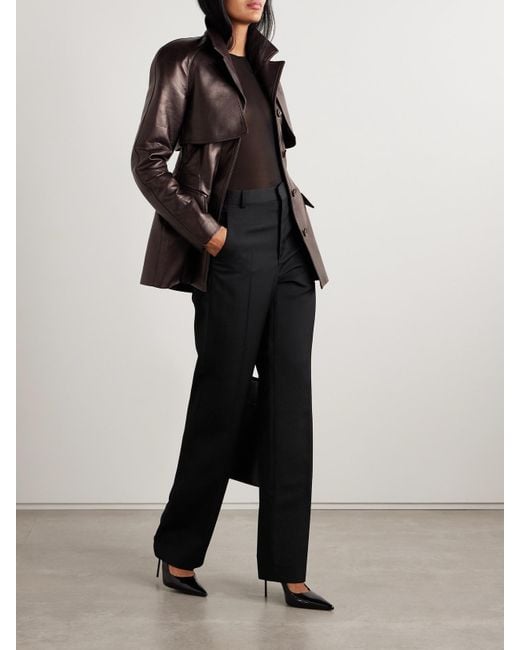 Wardrobe NYC Black Wool-Twill Straight-Leg Pants