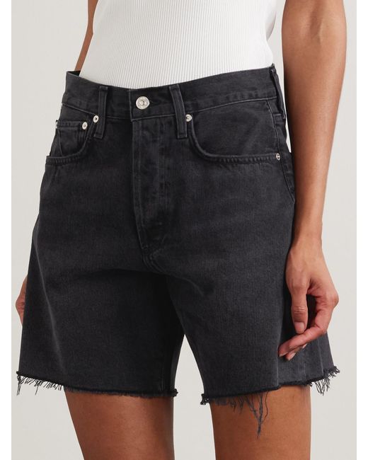 Citizens of Humanity Blue Marlow Frayed Denim Shorts