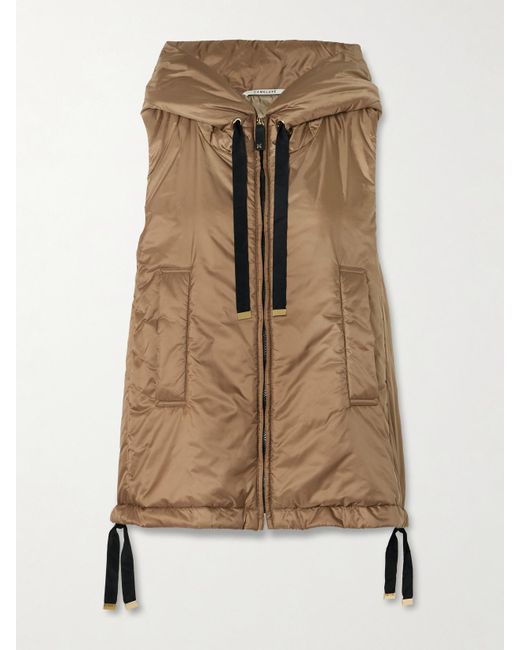 Max Mara Natural The Cube Weste Aus Wattiertem Shell Mit Kapuze