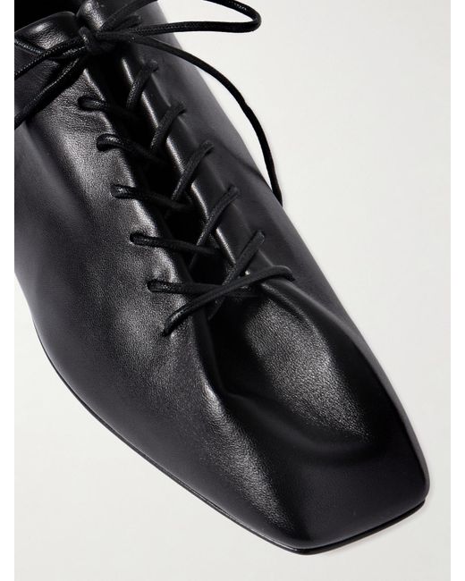 Aeyde Black Isla Leather Brogues