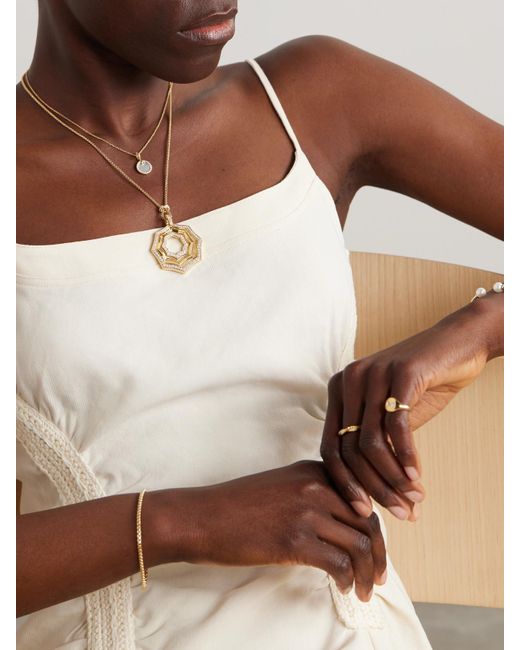 Collier En Or 18 Carats (750/1000) Et Diamants Zig Zag Stax David Yurman en coloris Natural