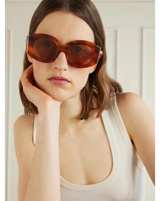 Matteau Multicolor Eclipse Round-Frame Acetate Sunglasses