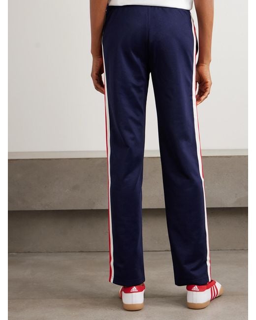 Sporty & Rich Blue New York Yankees Serif Striped Embroidered Jersey Track Pants