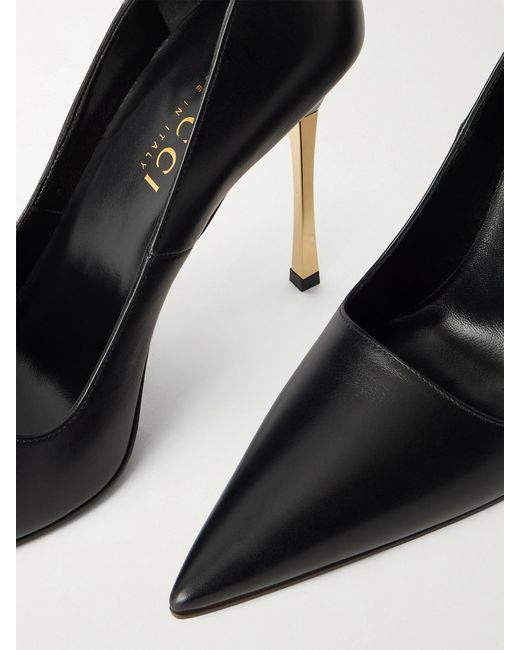 Gucci Black Bombshell Leather Pumps