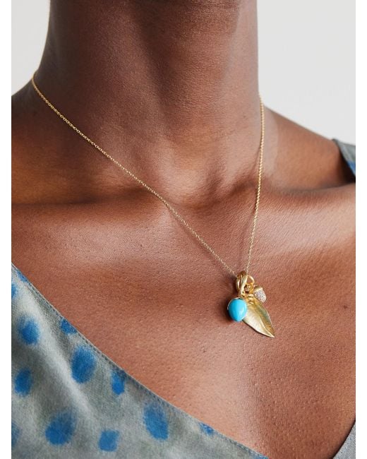 Ole Lynggaard Copenhagen Natural This Lotus 18-Karat, And Diamond Necklace