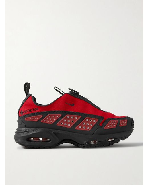 Nike Red Air Max Sndr Gtx Rubber-Trimmed Gore-Tex-Ripstop Sneakers